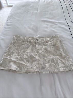 Hollister Light Camo Jean Mini Skirt